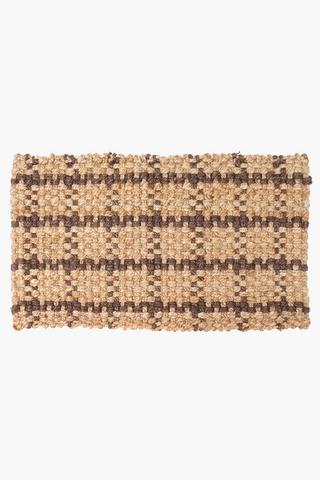 Jute Checkered Door Mat, 40x60cm