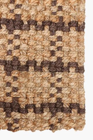 Jute Checkered Door Mat, 40x60cm