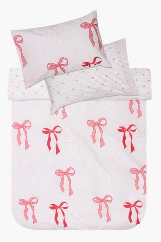 Polycotton Dorset Bows Duvet Cover Set