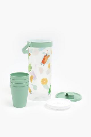 5 Piece Dispenser And Cup Set