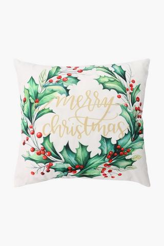 Christmas Printed Light Me Up Scatter Cushion, 50x50cm