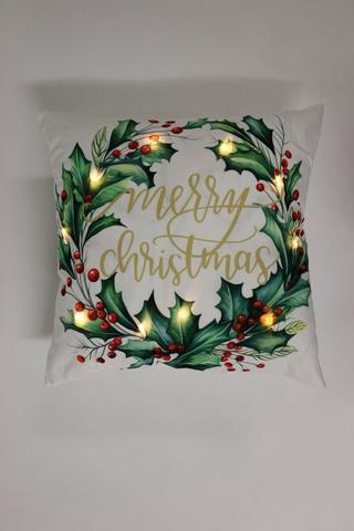 Christmas Printed Light Me Up Scatter Cushion, 50x50cm