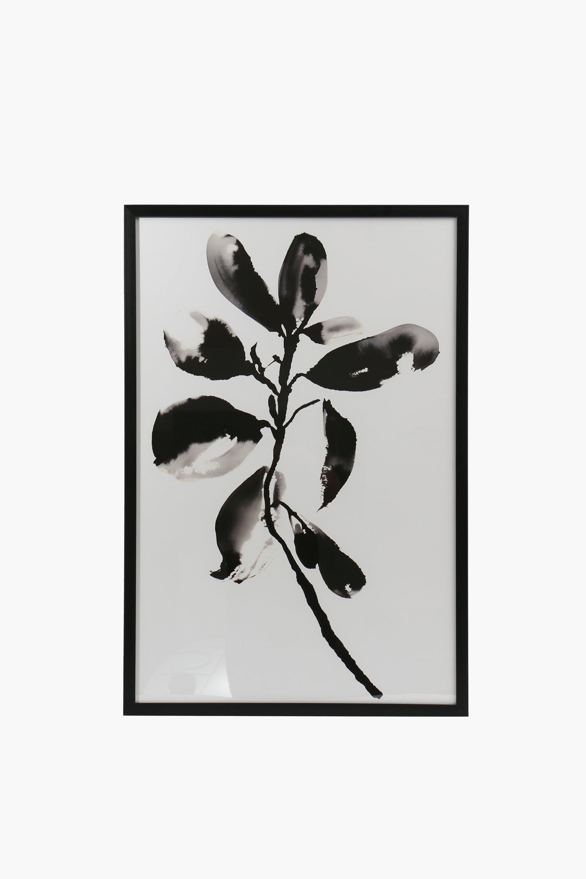 Framed Ink Wash Leaf, 60x90cm