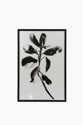 Framed Ink Wash Leaf, 60x90cm