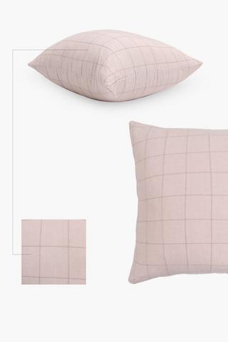 Cotton Tufted Check Scatter Cushion, 60x60cm