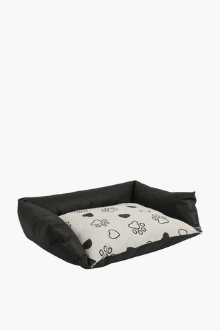 3 Side Stripe Paw Print Bed Medium