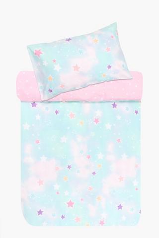 Soft Touch Glow In The Dark Enchanted Fairies Reversible Duvet Cover Set