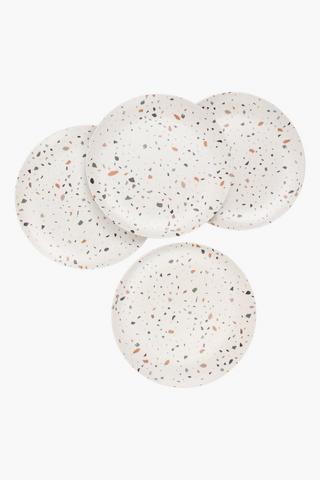 4 Pack Bamboo Terrazzo Dinner Plates