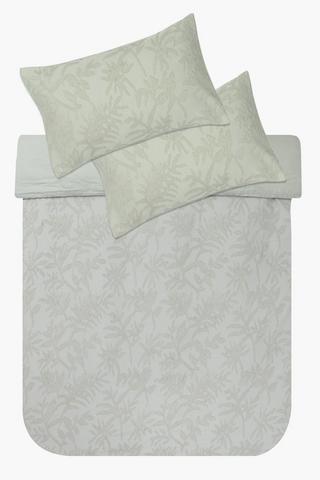 Premium Cotton Jacquard Tufted Leaf Botanic Duvet Cover Set