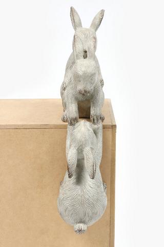 Rabbit Family Statue, 23x32cm