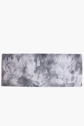 Printed Protea Kitchen Mat, 50x125cm