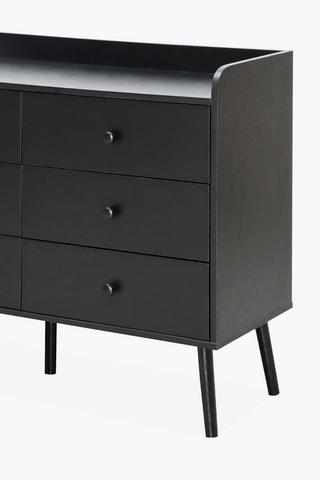 Wooden 6 Drawer Unit