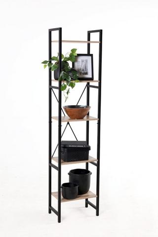 Wood And Metal Standing Shelf