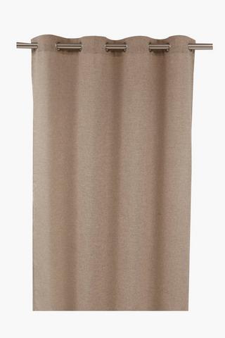 Eyelet Cyprus Faux Linen Textured Plain Curtain, 140x225cm