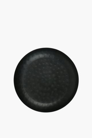 Beaten Metal Candle Plate, 14cm