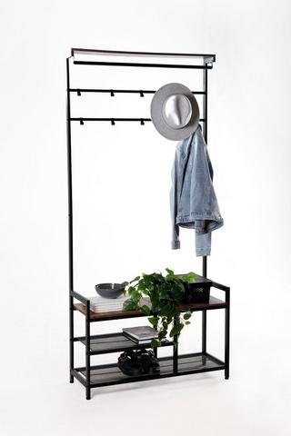 Entryway Rail And Storage Unit