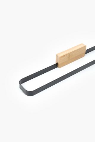 Wooden Adhesive Bathroom Towel Rail