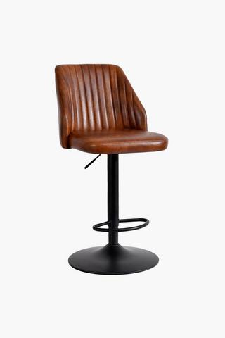 Ribbed Pu Gaslift Bar Chair