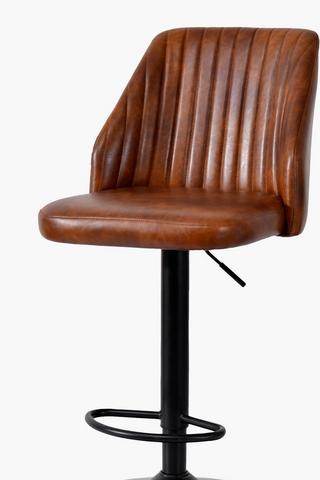 Ribbed Pu Gaslift Bar Chair