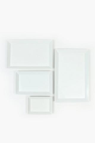 4 Piece Porcelain Platter Set