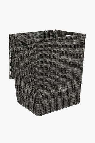 Plastic Weave Laundry Basket, L44xw35xh53cm