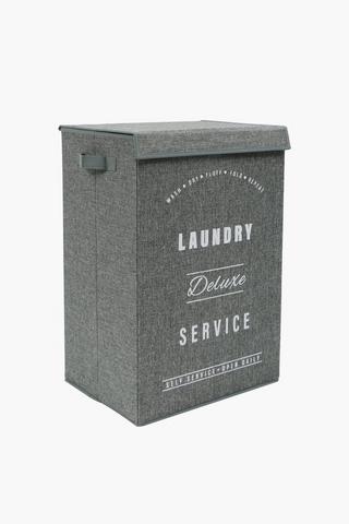 Knock Down Script Laundry Basket, L40xw30xh60cm