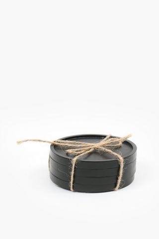 4 Pack Round Wooden Coasters