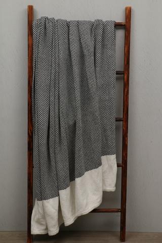 Manhattan Block Jacquard Cotton Throw, 180x220cm