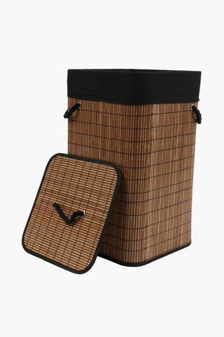 Bamboo Laundry Basket, L35xw25xh58cm