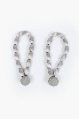 2 Pack Silk Bead Magnetic Tie Backs