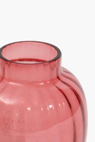 Belly Ribbed Vase, 16x19cm