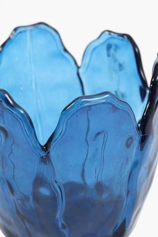 Waterlily Glass Tealight Holder, 9x10cm