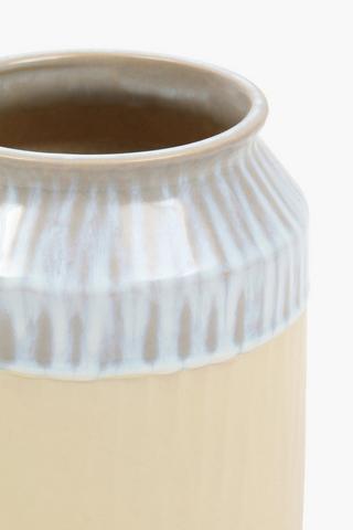 Textured Glaze Ceramic Vase, 15x19cm