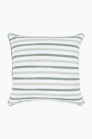 Premium Printed Stripe Feather Scatter Cushion, 60x60cm