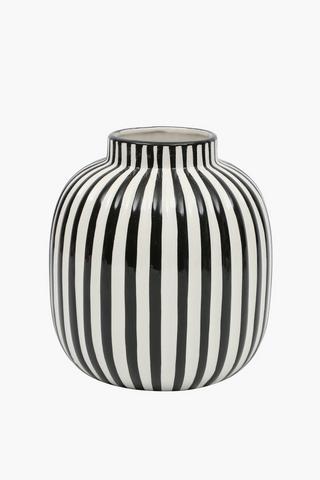 Stripe Bulb Vase, 19x21cm