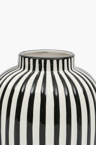 Stripe Bulb Vase, 19x21cm