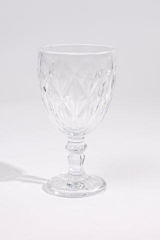Diamond-Cut Wine Glass
