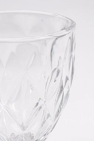 Diamond-Cut Wine Glass