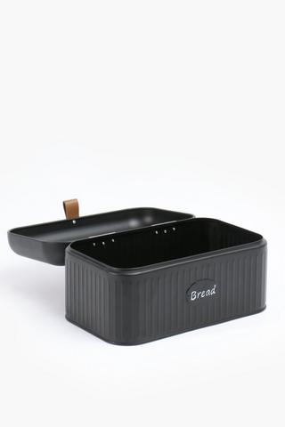 Ribbed Metal Bread Bin