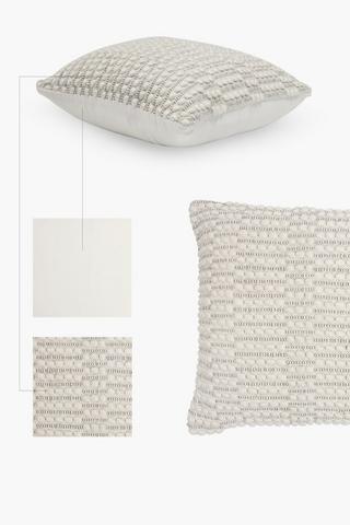 Premium Textured Line Loop Feather Scatter Cushion, 60x60cm
