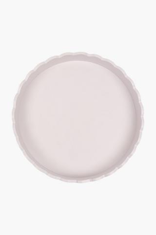 Scallop Wooden Tray, 39cm
