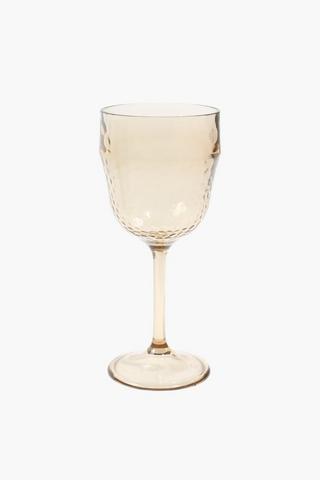 Amber Stipple Acrylic Wine Glass