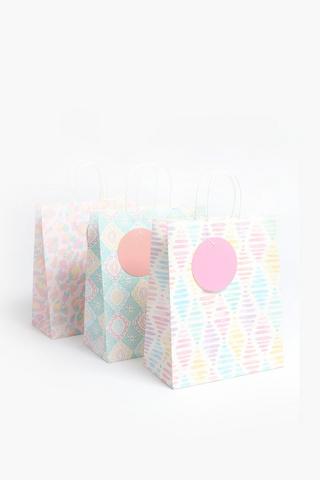 6 Pack Pastel Gift Bags Medium