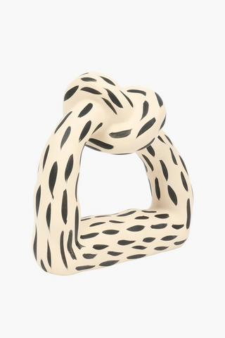 Speckle Ceramic Knot, 27x30cm