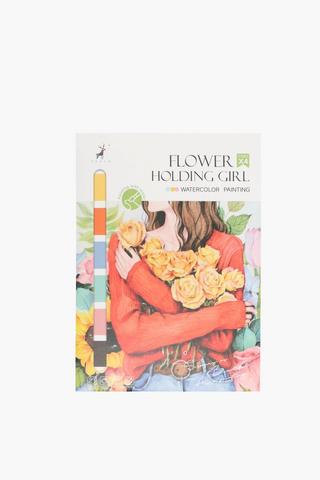 Girl With Flowers Watercolour Painting Set