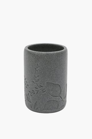 Resin Embossed Leaf Bath Tumbler