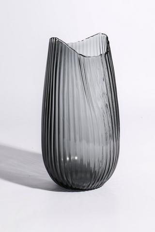 Ribbed Organic Vase, 17x34cm