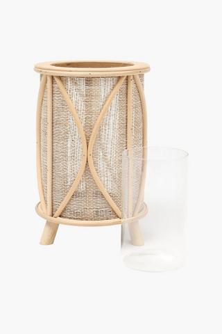 Rattan Woven Hurricane, 17x27cm