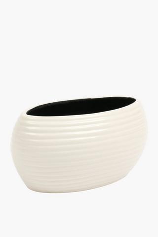 Ripple Oval Planter, 15x20cm