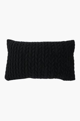 Ruched Velvet Scatter Cushion, 30x50cm